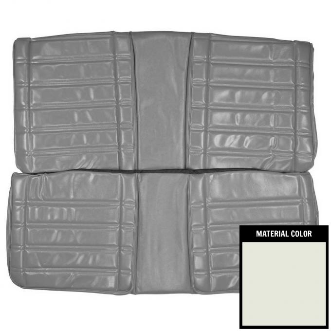 PUI Interiors 1969 Plymouth Roadrunner/Satellite/GTX Hardtop White Rear Bench Seat Cover 69KSR37C