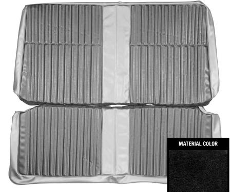 PUI Interiors 1968 Dodge Coronet 440/Superbee Hardtop Black Rear Bench Seat Cover 68KSHD10C