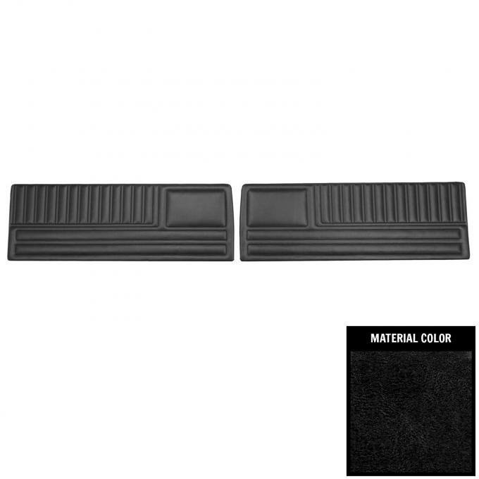 PUI Interiors 1970 Plymouth Duster Standard Black Front Door Panels 70KDD10
