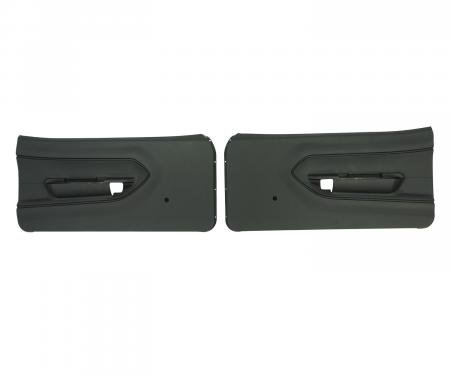 PUI Interiors 1970-1974 Plymouth Cuda Standard Pre-Assembled Black Front Door Panels 70KDB10-P