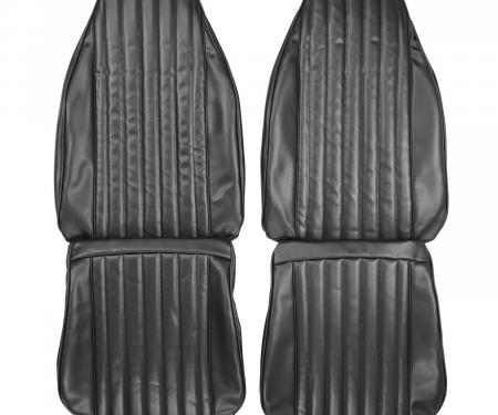 PUI Interiors 1973 Plymouth Duster/Dart Sport Black Front Bucket Seat Covers 73KSDU10U