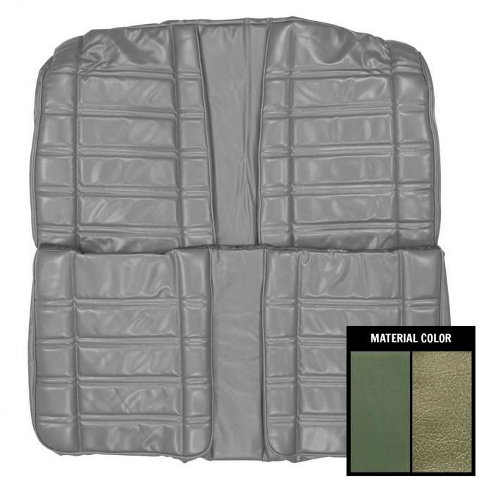 PUI Interiors 1969 Roadrunner/Satellite/GTX Convt. Dark Metallic Green Rear Bench Seat Cover 69KSR104V