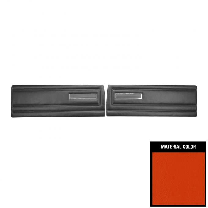 PUI Interiors 1971 Plymouth Duster/340/Demon/340 Orange Front Door Panels 71KDDD708