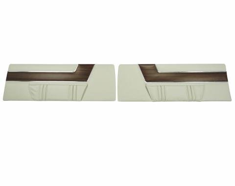 PUI Interiors 1969 Plymouth Barracuda Deluxe White Front Door Panels 69KDBD37