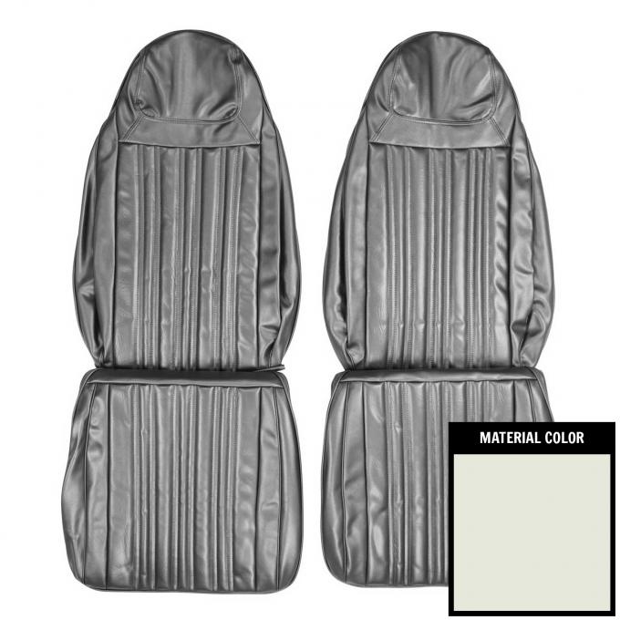 PUI Interiors 1970 Dodge Coronet 500/Superbee/RT White Front Bucket Seat Covers 70KSH37U