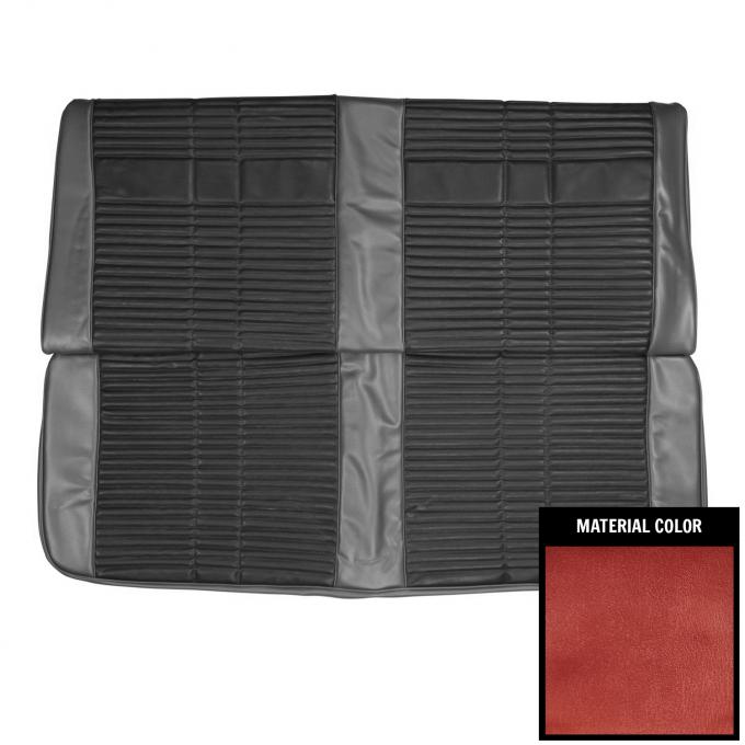 PUI Interiors 1968 Roadrunner/Satellite Hardtop Custom Metallic Red Rear Bench Seat Cover 68KSRD809C
