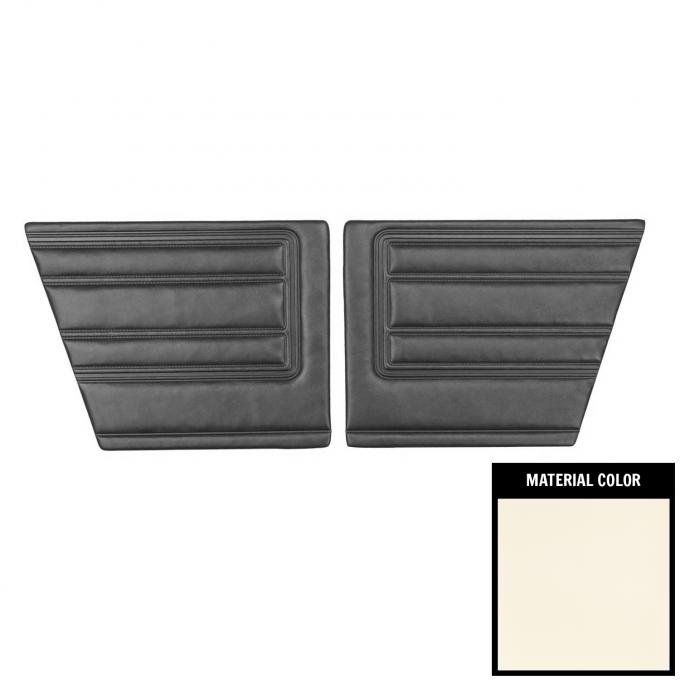 PUI Interiors 1968 Plymouth Barracuda Fastback Deluxe Pearl Rear Door Panels 68KDBD720F