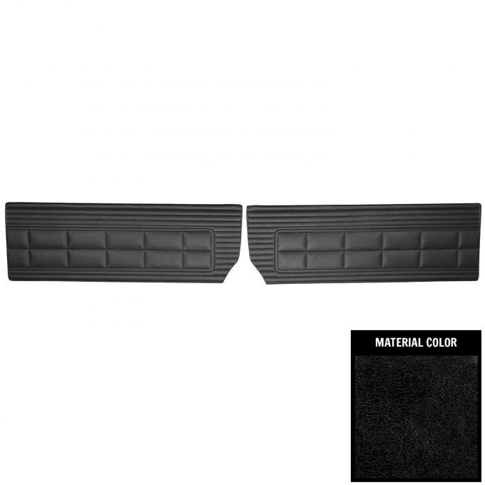 PUI Interiors 1968 Plymouth Roadrunner/Satellite Custom Decor Black Front Door Panels 68KDRD10