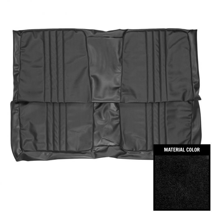 PUI Interiors 1969 Plymouth Belvedere/Roadrunner Hardtop Standard Black Rear Bench Seat Cover 69KSV10C