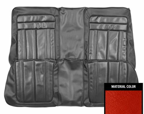 PUI Interiors 1970 Barracuda Gran Coupe Hardtop Red Rear Bench Seat Cover 70KSG711C