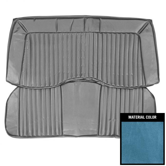 PUI Interiors 1973 Plymouth Cuda/Challenger Hardtop 2 Tone Blue Rear Bench Seat Cover 73KSB812C
