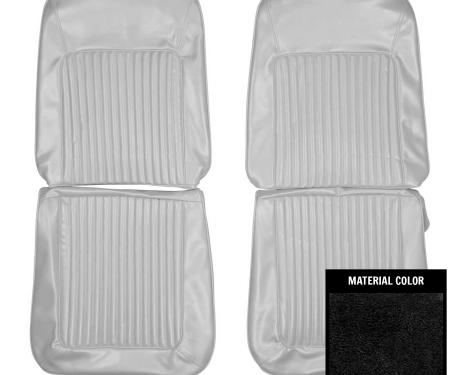 PUI Interiors 1967 Plymouth Barracuda Black Front Bucket Seat Covers 67KSB10U