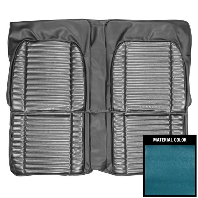 PUI Interiors 1971 Plymouth Roadrunner/Satellite/GTX Hardtop 2 Tone Blue Rear Seat Cover 71KSRS871C