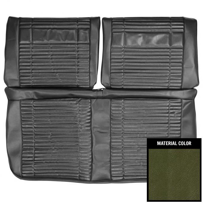 PUI Interiors 1969 Roadrunner/Satellite/GTX Custom Decor 2 Tone Blue Front Bench Seat Cover 69KSRD821B