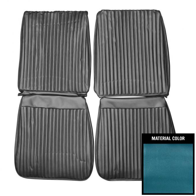 PUI Interiors 1967 Dodge Coronet 500/RT Hardtop Metallic Navy Bucket Seat Cover 67KSH734U