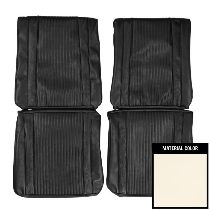 PUI Interiors 1966 Plymouth Satellite Pearl Front Bucket Seat Covers 66KSR720U