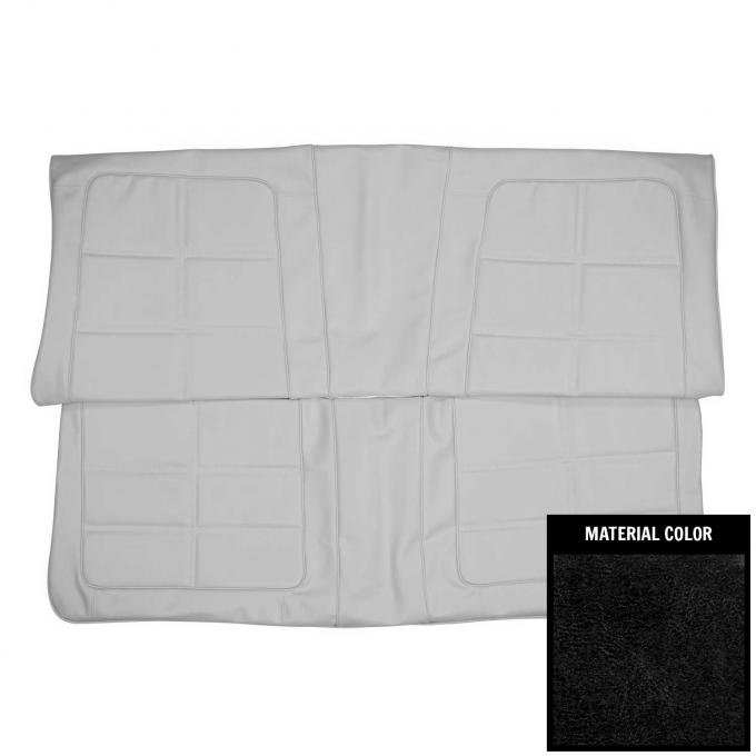PUI Interiors 1969 Dodge Charger/Daytona Hardtop Black Rear Bench Seat Cover 69KSA10C