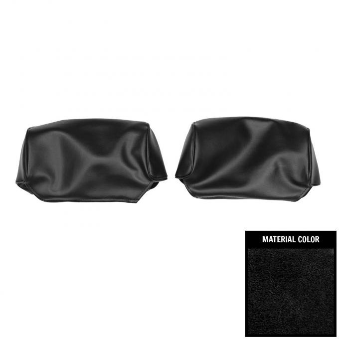 PUI Interiors 1969 Plymouth Roadrunner/Belvedere/Satellite Black Head Rest Covers 69KH10