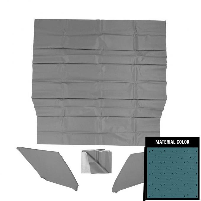 PUI Interiors 1970-1974 Plymouth Cuda Deluxe 4-Bow Medium Blue Perforated Headliner AH754106