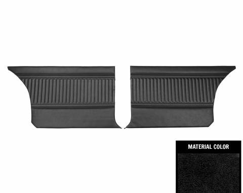 PUI Interiors 1968 Plymouth Belvedere/Roadrunner Hardtop Deluxe Black Rear Door Panels 68KDV10C