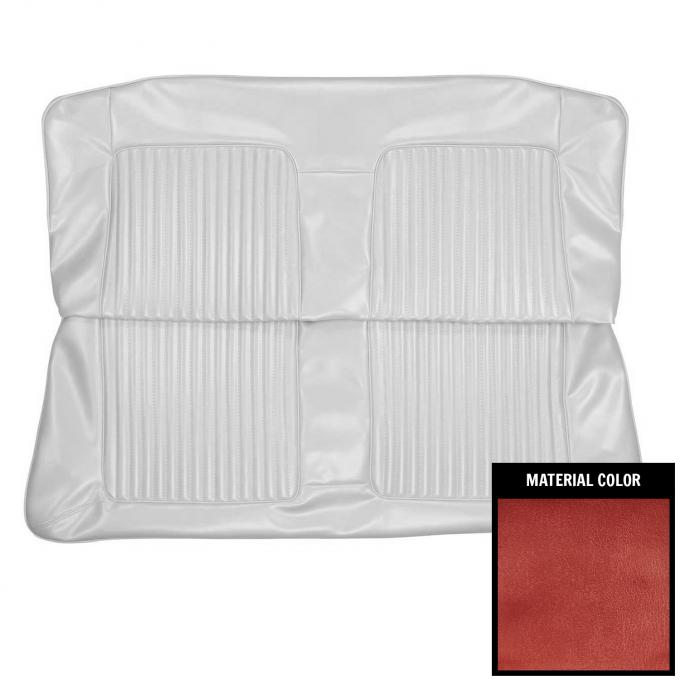 PUI Interiors 1967 Plymouth Barracuda Convertible Metallic Red Rear Bench Seat Cover 67KSB710V