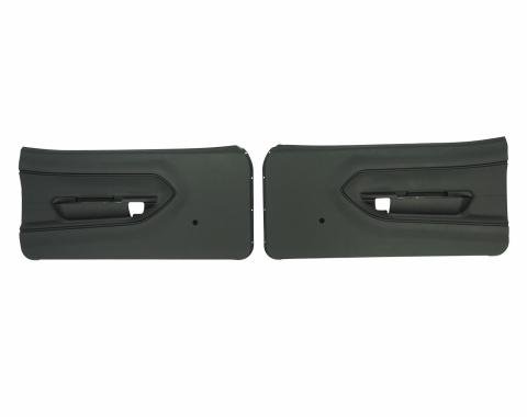 PUI Interiors 1970-1974 Plymouth Cuda Standard Pre-Assembled Black Front Door Panels 70KDB10-P