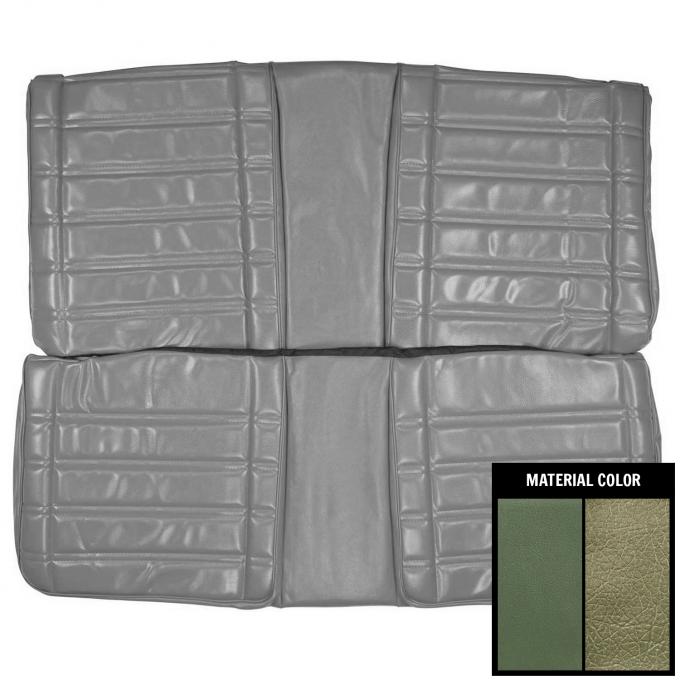 PUI Interiors 1969 Roadrunner/Satellite/GTX Hardtop Dark Metallic Green Rear Bench Seat Cover 69KSR104C