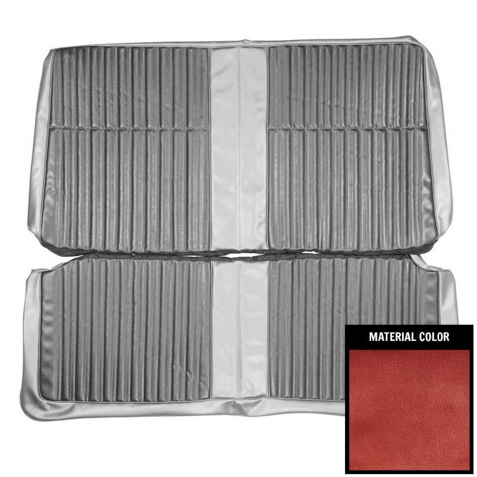 PUI Interiors 1968 Dodge Coronet 440/Superbee Hardtop 2 Tone Red Rear Bench Seat Cover 68KSHD809C