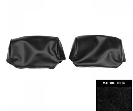 PUI Interiors 1969 Plymouth Roadrunner/Belvedere/Satellite Black Head Rest Covers 69KH10