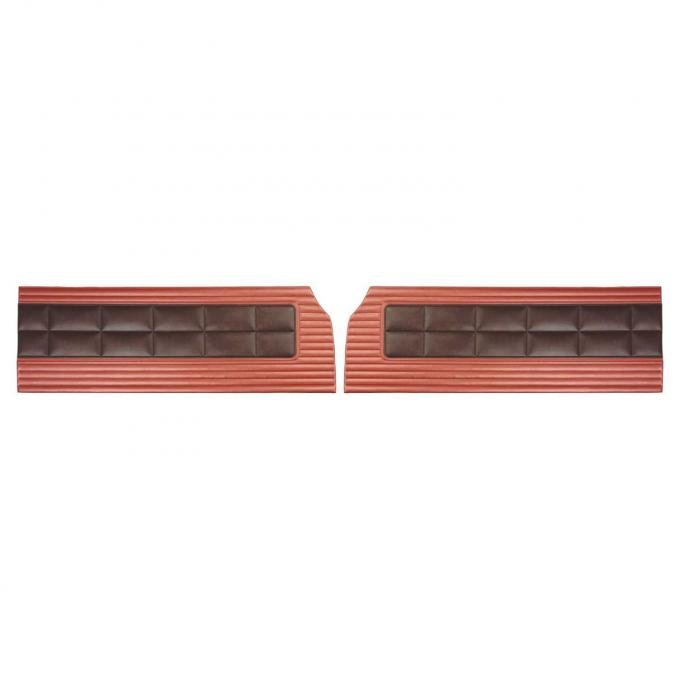 PUI Interiors 1968 Plymouth Roadrunner Custom Decor Red/Maroon Front Door Panels 68KDRD805