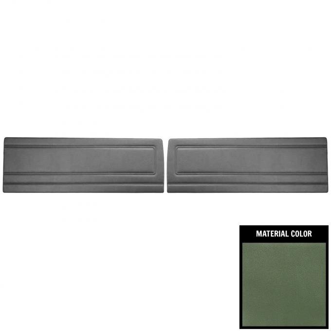 PUI Interiors 1971 Plymouth Duster 340/Demon 340 Dark Metallic Green Front Door Panels 71KDD104