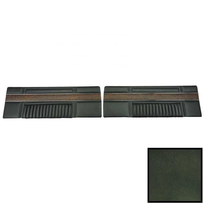 PUI Interiors 1968 Plymouth Barracuda Deluxe Dark Green Front Door Panels 68KDBD731