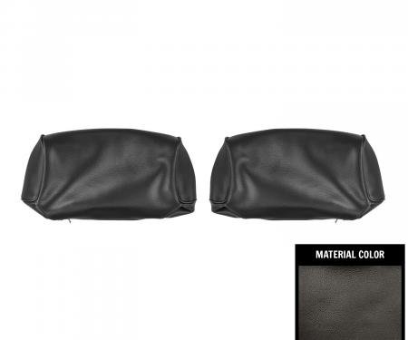 PUI Interiors 1968 Plymouth Roadrunner/Satellite Custom Black Head Rest Covers 68KHR10