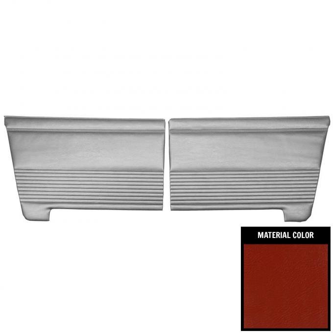 PUI Interiors 1968 Dodge Dart GT/GTS Hardtop Red Rear Door Panels 68KDD710C