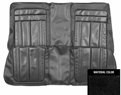 PUI Interiors 1970 Barracuda Gran Coupe Convertible Black Rear Bench Seat Cover 70KSG10V