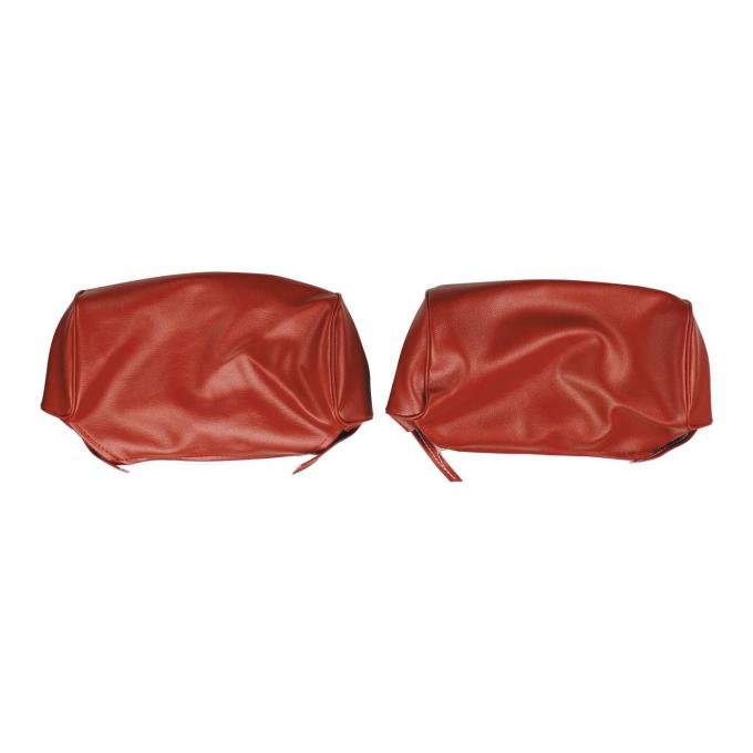 PUI Interiors 1969 Plymouth Roadrunner/Belvedere/Satellite Red Head Rest Covers 69KH102