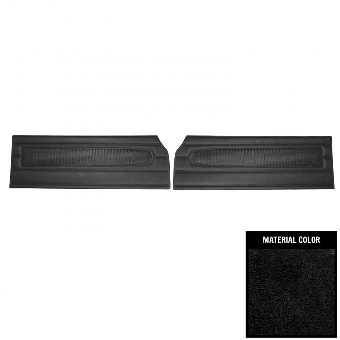 PUI Interiors 1968 Plymouth Belvedere/Roadrunner Deluxe Black Front Door Panels 68KDV10