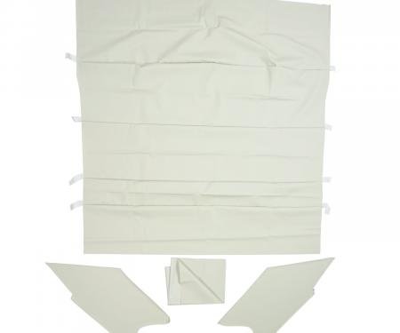 PUI Interiors 1971-1974 Mopar B-Body 4-Bow White Ribbed Headliner AH761101R