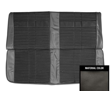PUI Interiors 1968 Plymouth Roadrunner/Satellite Hardtop Custom Black Rear Bench Seat Cover 68KSRD10C