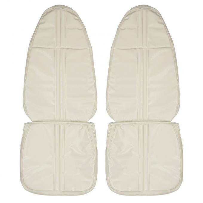 PUI Interiors 1971 Plymouth Barracuda/Cuda White Front Bucket Seat Covers 71KSB37U