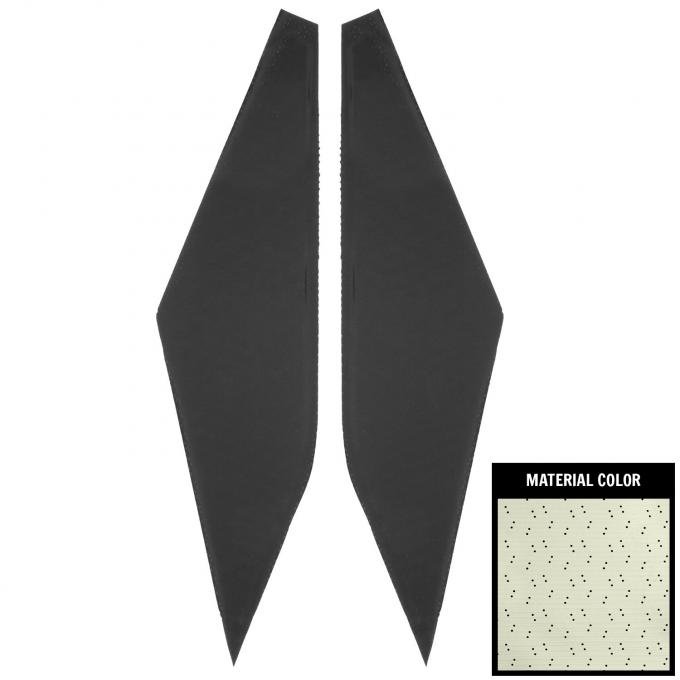 PUI Interiors 1966-1967 Plymouth GTX/B-Body White Perforated Earmuff Boards AHB757101