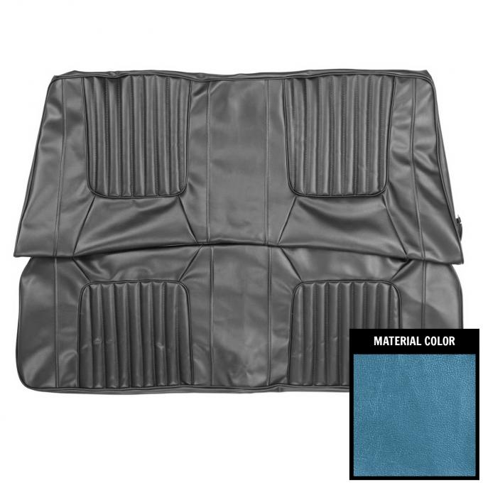 PUI Interiors 1971 Dodge Challenger R/T Deluxe Convertible Blue Rear Bench Seat Cover 71KSE723V