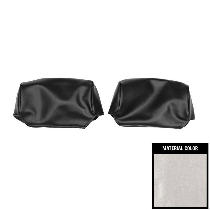 PUI Interiors 1969 Mopar Roadrunner/Dart/Satellite Silver Head Rest Covers 69KH709