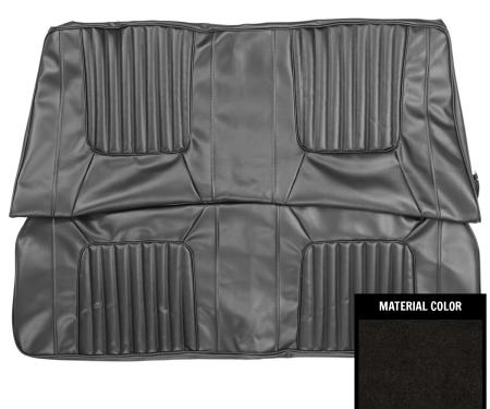 PUI Interiors 1971 Dodge Challenger Deluxe Convertible Black Rear Bench Seat Cover 71KSE10V