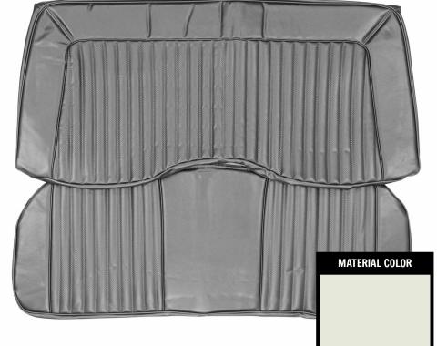 PUI Interiors 1973 Plymouth Cuda/Challenger Hardtop White Rear Bench Seat Cover 73KSB37C