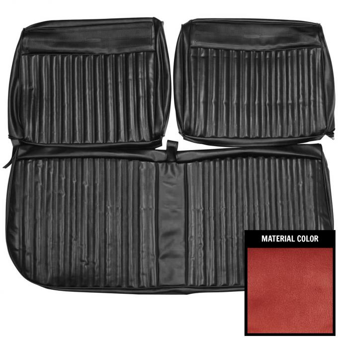 PUI Interiors 1967 Dodge Coronet 440 Metallic Red Front Bench Seat Cover 67KSH710BS