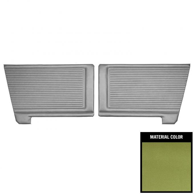 PUI Interiors 1969 Dodge Dart GT/GTS Hardtop Light Green Rear Door Panels 69KDD717C
