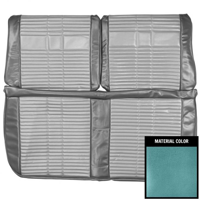 PUI Interiors 1968 Dodge Dart GT/GTS Metallic Blue Front Bench Seat Cover 68KSD825B