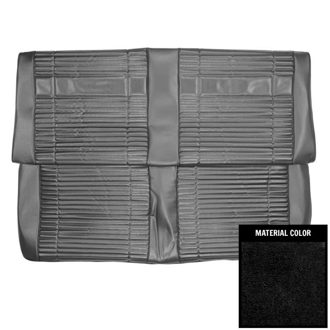 PUI Interiors 1969 Roadrunner/Satellite/GTX Hardtop Custom Decor Black Rear Bench Seat Cover 69KSRD10C