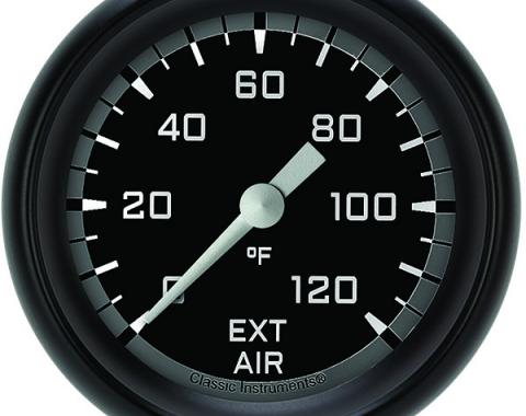 Classic Instruments Autocross Gray 2 5/8" Outside Air Temp. Gauge AX399GBPF